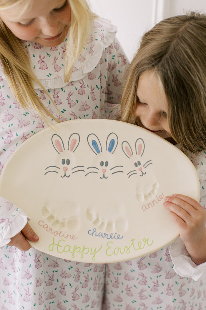 Happy Easter Bunny Plate or Platter (In-Person)