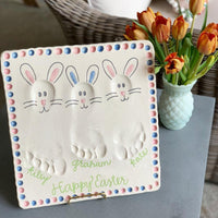 Happy Easter Bunny Plate or Platter (In-Person)