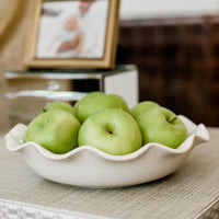 White Scalloped Bowls