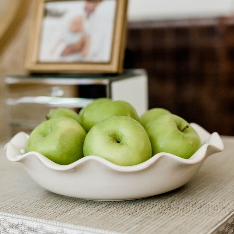 White Scalloped Bowls