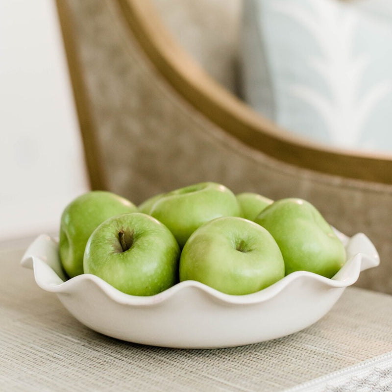 White Scalloped Bowls