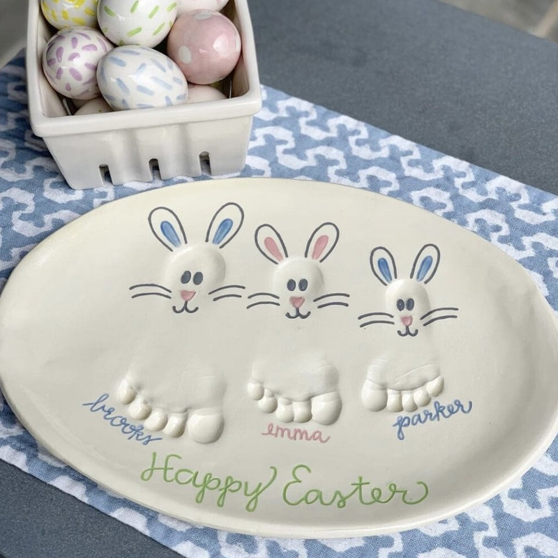 Happy Easter Bunny Plate or Platter (In-Person)